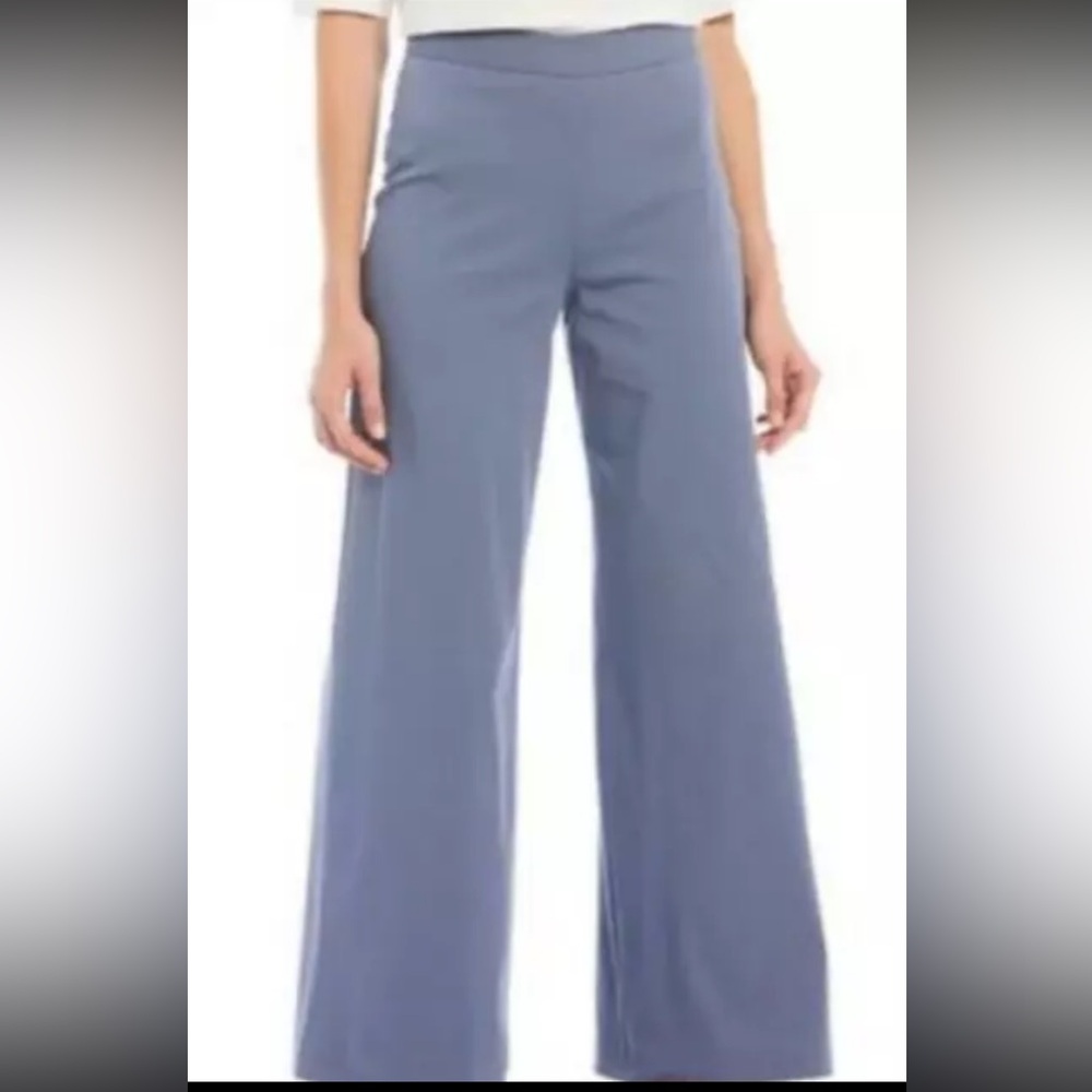 ANTONIO MELANI WOMEN'S MILO WIDE LEG COTTON BLEND TROUSERS SIZE 12- DAWN SKY-NWT